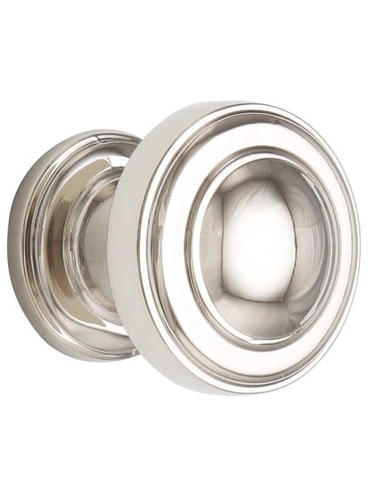 Bronte Cabinet Knob - 1 1/8 inch Diameter in Polished Nickel.